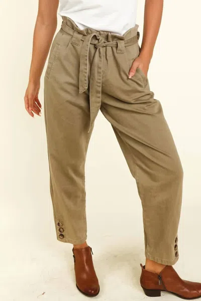 Haptics Curvy Girl High Waist Pants - Plus In Brown