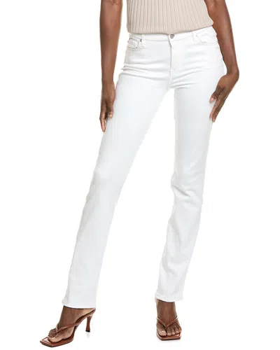 7 For All Mankind Kimmie White Form Fitted Straight Jean