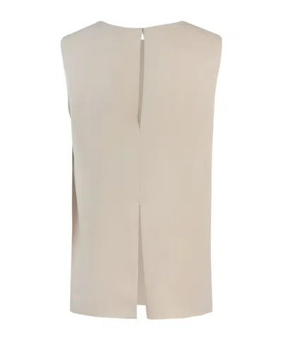 P.a.r.o.s.h Cady Round-neck Sleeveless Blouse