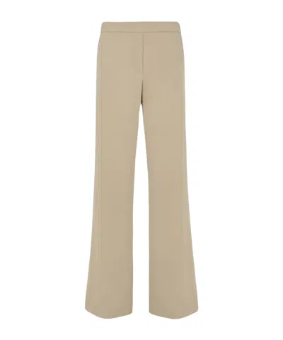 P.a.r.o.s.h Palazzo Trousers With Relaxed Silhouette And Practical Pockets In Green