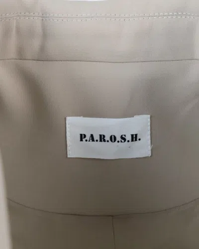 P.a.r.o.s.h Parosh Single-button Blazer With Tailored Silhouette In Sabbia