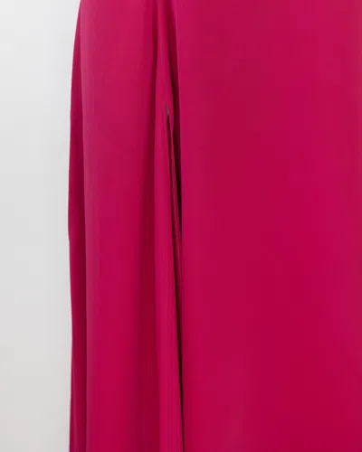 P.a.r.o.s.h Maxi Dress With Flutter Sleeves And Keyhole Back In Pink