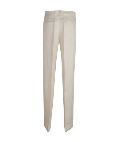 P.a.r.o.s.h Linen Trousers In Gold