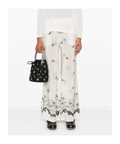 P.a.r.o.s.h Silk Trousers In White