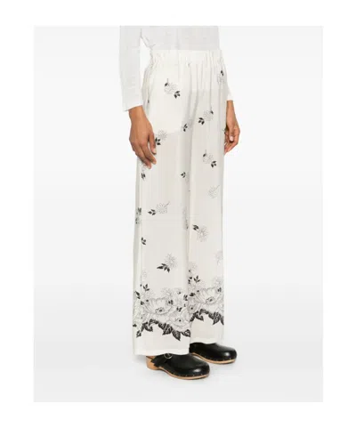 P.a.r.o.s.h Silk Trousers In White