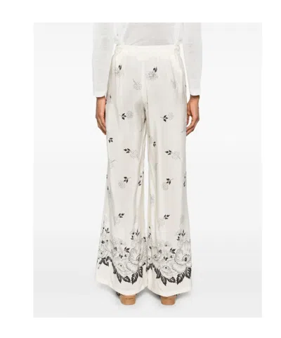 P.a.r.o.s.h Silk Trousers In White