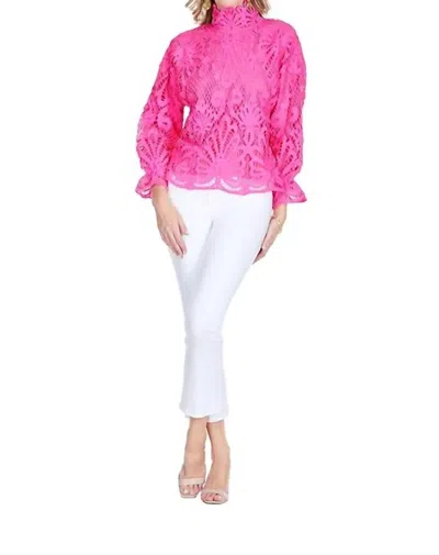 Jade Lace Blouse In Pink