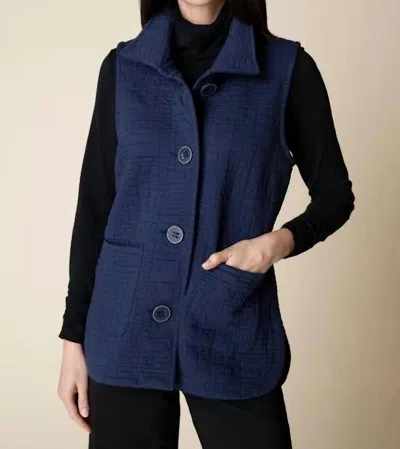 Habitat Quilted Pocket Vest In Navy