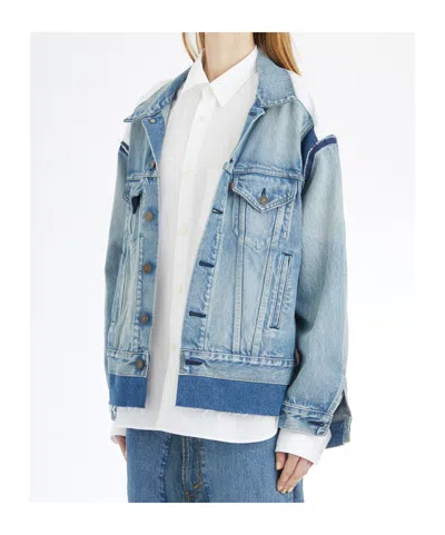 Junya Watanabe Denim Shirt Jacket In Blue