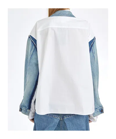 Junya Watanabe Denim Shirt Jacket In Blue