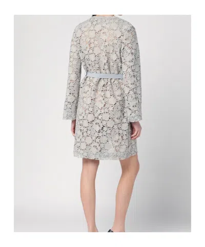 P.a.r.o.s.h Floral Lace Long Sleeve Belted Jacket