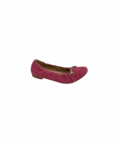 Lalisa Women's Chloe Flats In Fuschia Suede
