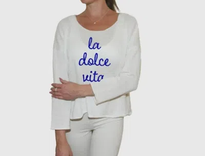 Toss Designs La Dolce Vita Knit Sweater In White
