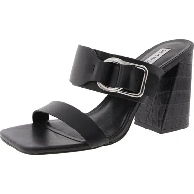 Steve Madden Leda Womens Solid Leather Block Heel