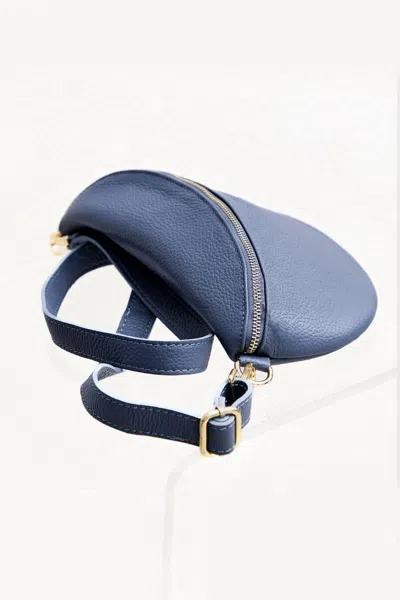 Debbie Katz Women Leather Fanny Handbag In Navy