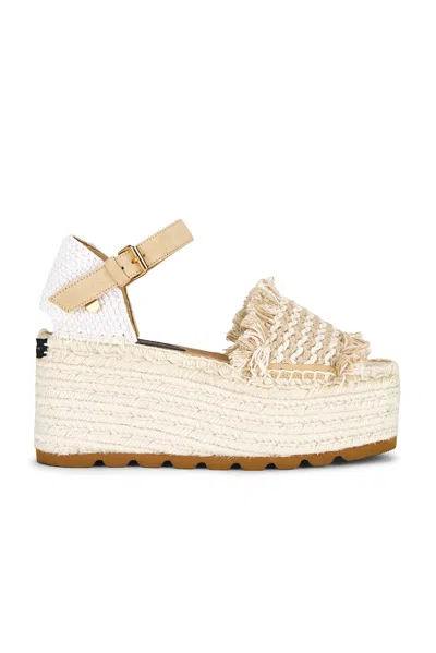 Stella Mccartney Canvas Wedge With Multicolor Fringe Detail