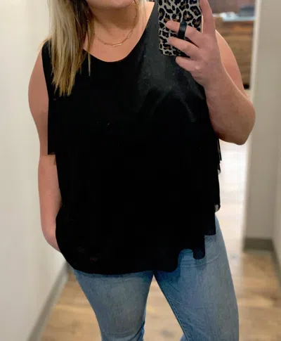 Isle By Melis Kozan Nevis Tank Top In Black Mesh
