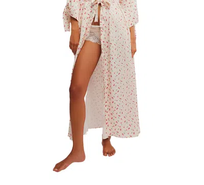Free People First Blush Robe In Ivory Combo
