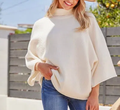 Jodifl Dolman Sleeve Sweater Turtleneck Sweater In Ivory