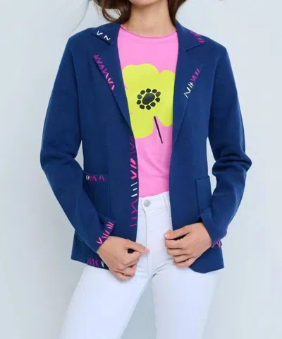 Lisa Todd Stichin Blazer In Navy