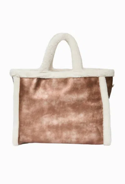 Freed Women's Vegan Leather And Faux Fur Tote Bag In Copper
