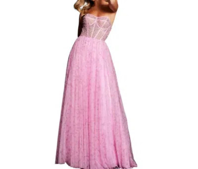 Jovani Sweetheart Neckline Beaded Prom Dress In Pink