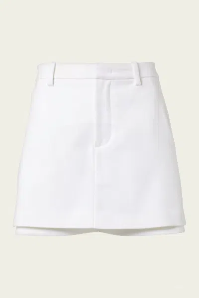 Vince Tailored Italian Cotton Skort In Optic White