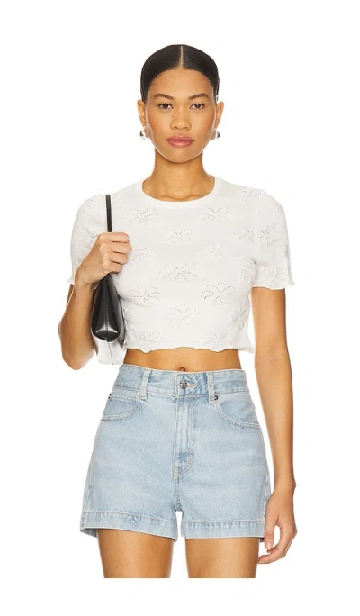 Minkpink Bowie Pointelle Knit Tee In Pattern