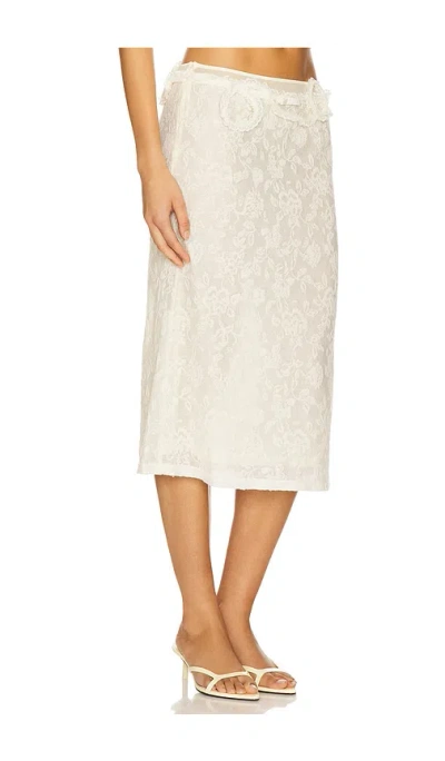 Marrknull Lace Layered Skirt In White
