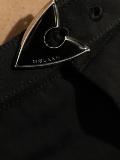 Alexander Mcqueen Black Cotton Blend Pant