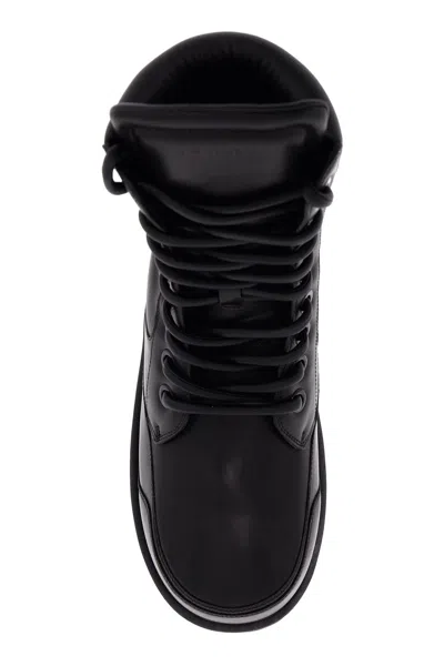 Alexander Mcqueen Black Leather Ankle Boots