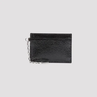 Alexander Mcqueen Black Leather Card Holder