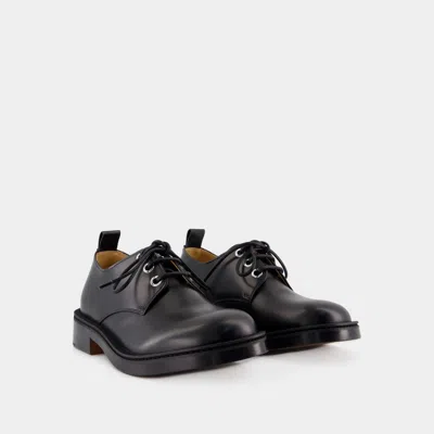 Alexander Mcqueen Black Leather Lace-up Shoes