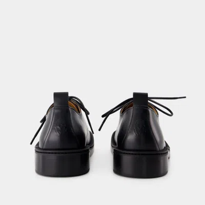 Alexander Mcqueen Black Leather Lace-up Shoes