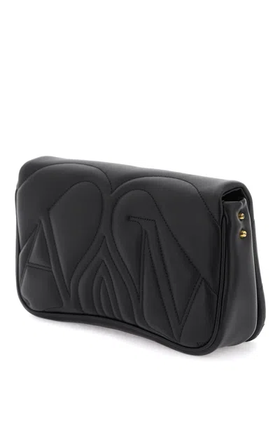 Alexander Mcqueen Black Leather Small Seal Shoulder Bag