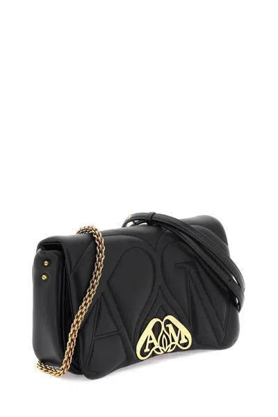 Alexander Mcqueen Black Leather Small Seal Shoulder Bag