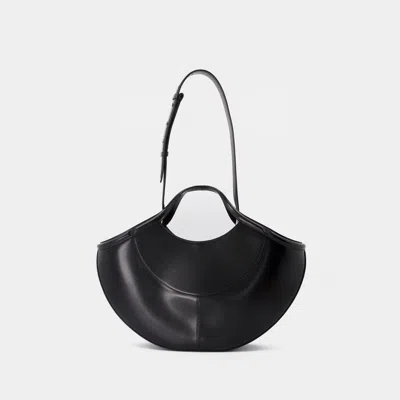 Alexander Mcqueen Black Leather The Cove Shopping Bag