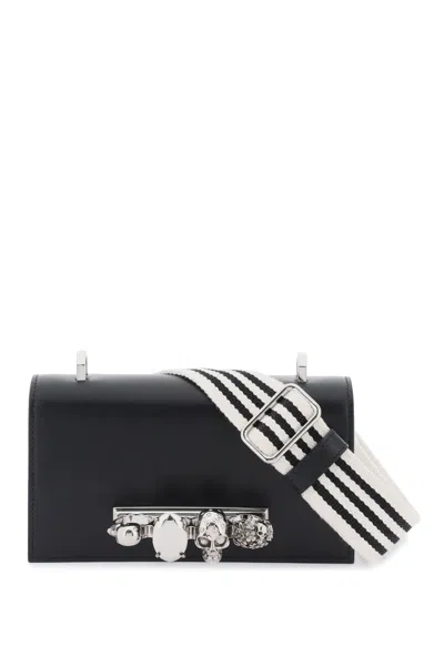 Alexander Mcqueen Black Leather The Knuckle Satchel Crossbody Bag