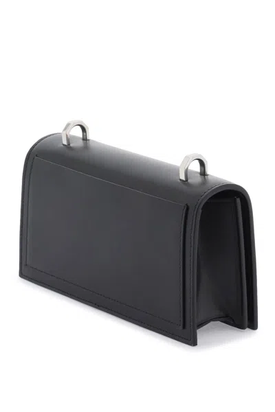 Alexander Mcqueen Black Leather The Knuckle Satchel Crossbody Bag