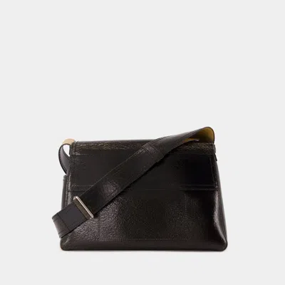 Alexander Mcqueen Black Leather The Slouch Crossbody Bag In Neutral