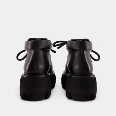 Alexander Mcqueen Black Nappa Leather Sofa Lace-up Shoes