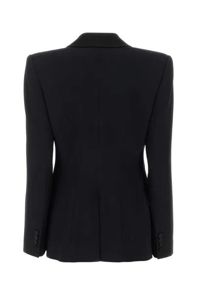 Alexander Mcqueen Giacca In Twill Nero Donna