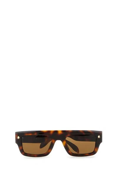 Alexander Mcqueen Geometric Tortoiseshell Sunglasses With Spike Studs