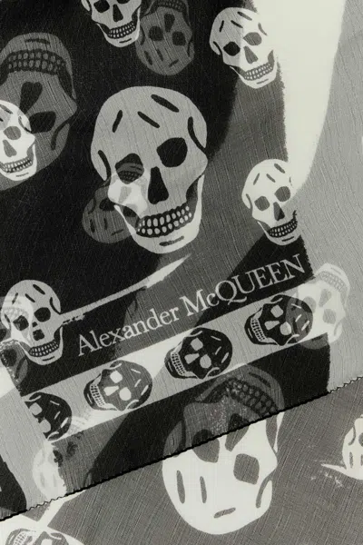 Shop Alexander Mcqueen Printed Silk Foulard