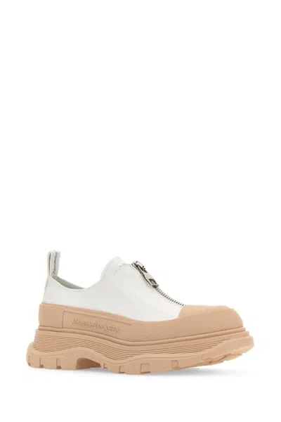 Alexander Mcqueen Women Two-tone Canvas Tread Slick Sneakers