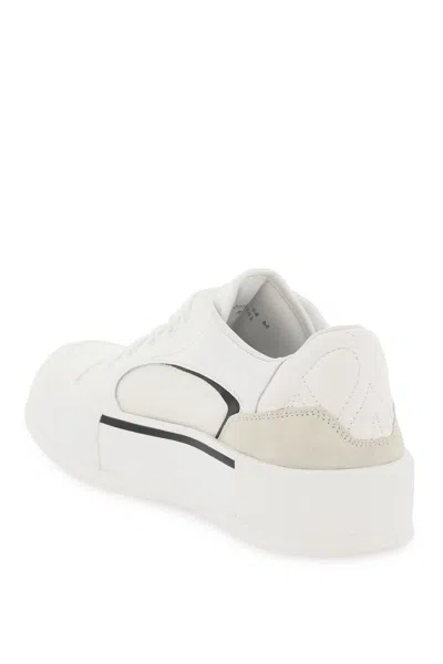 Alexander Mcqueen White Canvas And Leather Plimsoll Sneakers