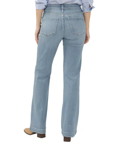 Silver Jeans Co. Women's Elyse Mid Rise Comfort Fit Slim Bootcut Jeans In Blue