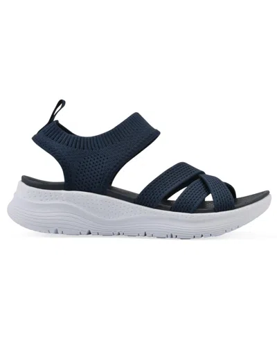 White Mountain Charry Sandal In Blue