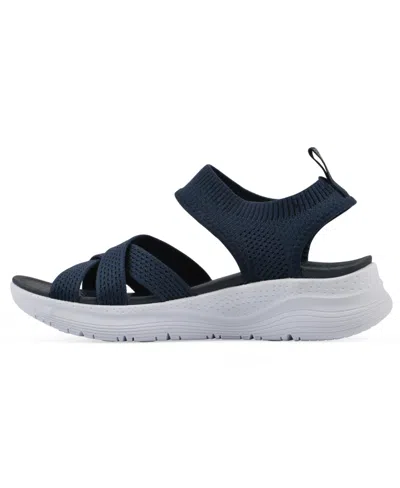 White Mountain Charry Sandal In Blue