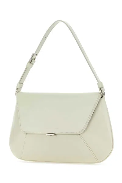 Amina Muaddi Women Black Leather Ami Shoulder Bag